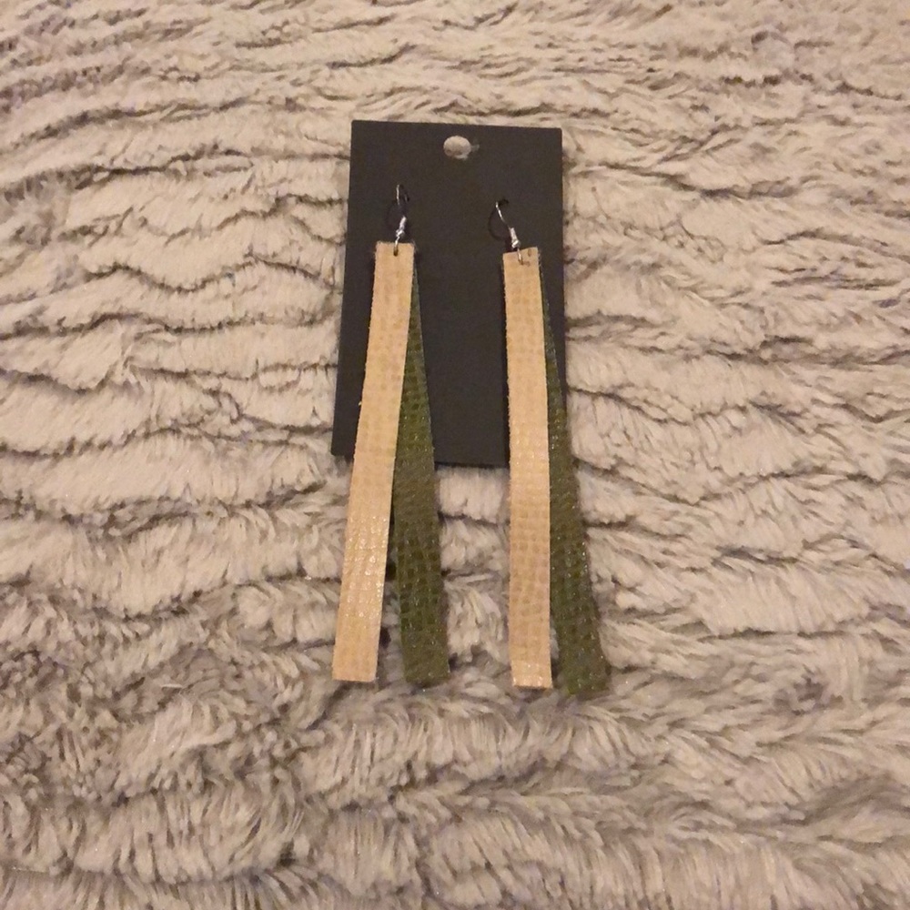 Leather handmade earrings